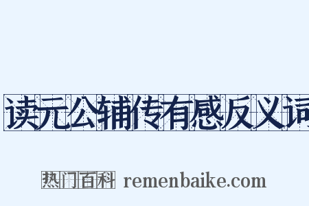 读元公辅传有感反义词是什么意思的图片